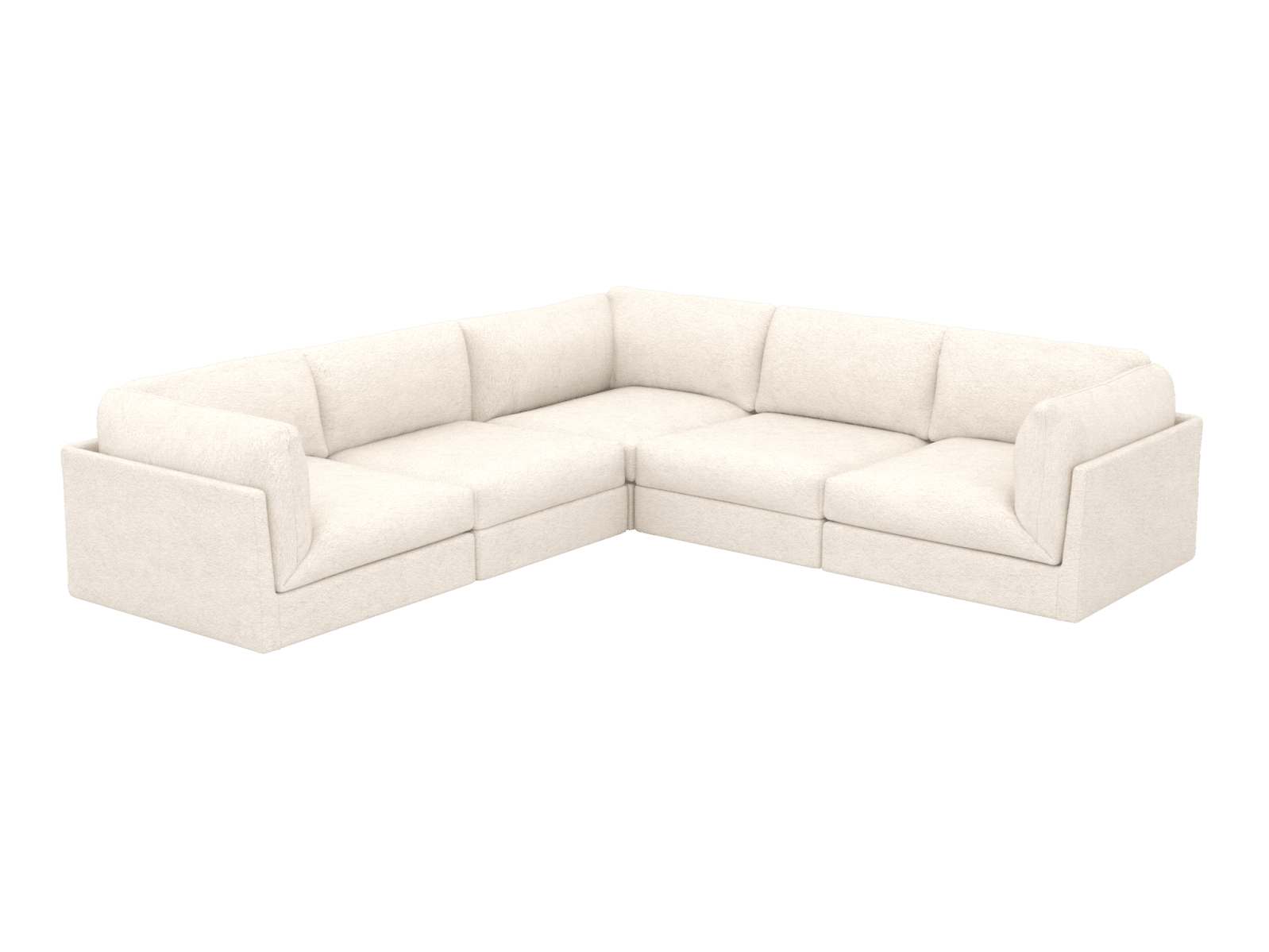 Finley Noa Fog Corner Sofa - 5 Seater color Noa Fog