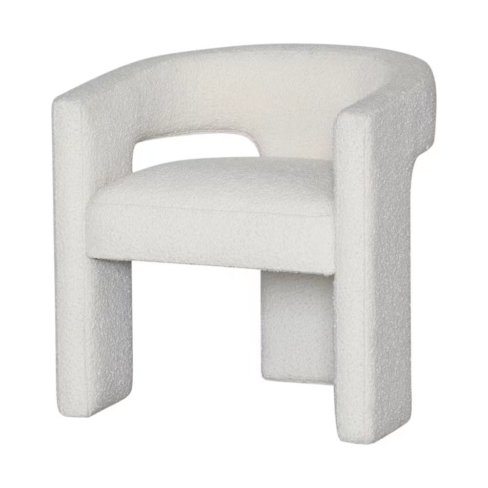 Leva Boucle Ivory Accent Chair color Boucle Ivory