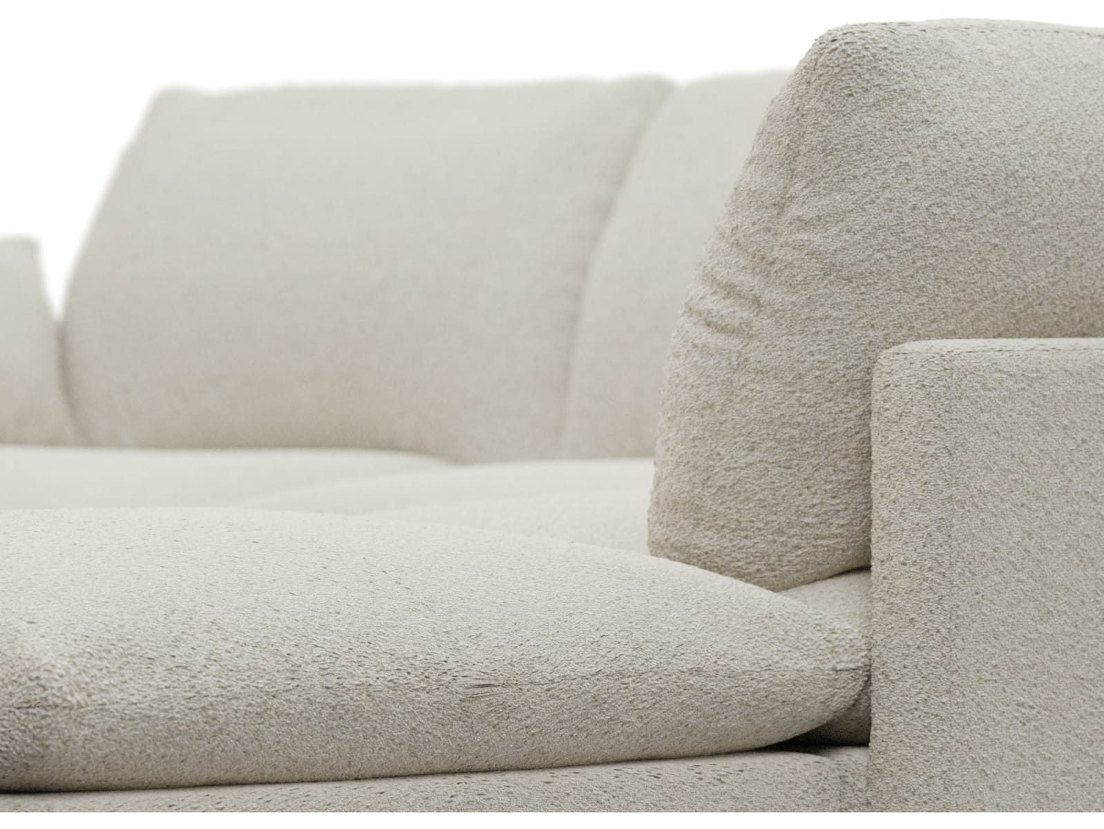 Willow Boucle Ivory Modular Sofa - 5 Seater RAF Terminal color Boucle Ivory