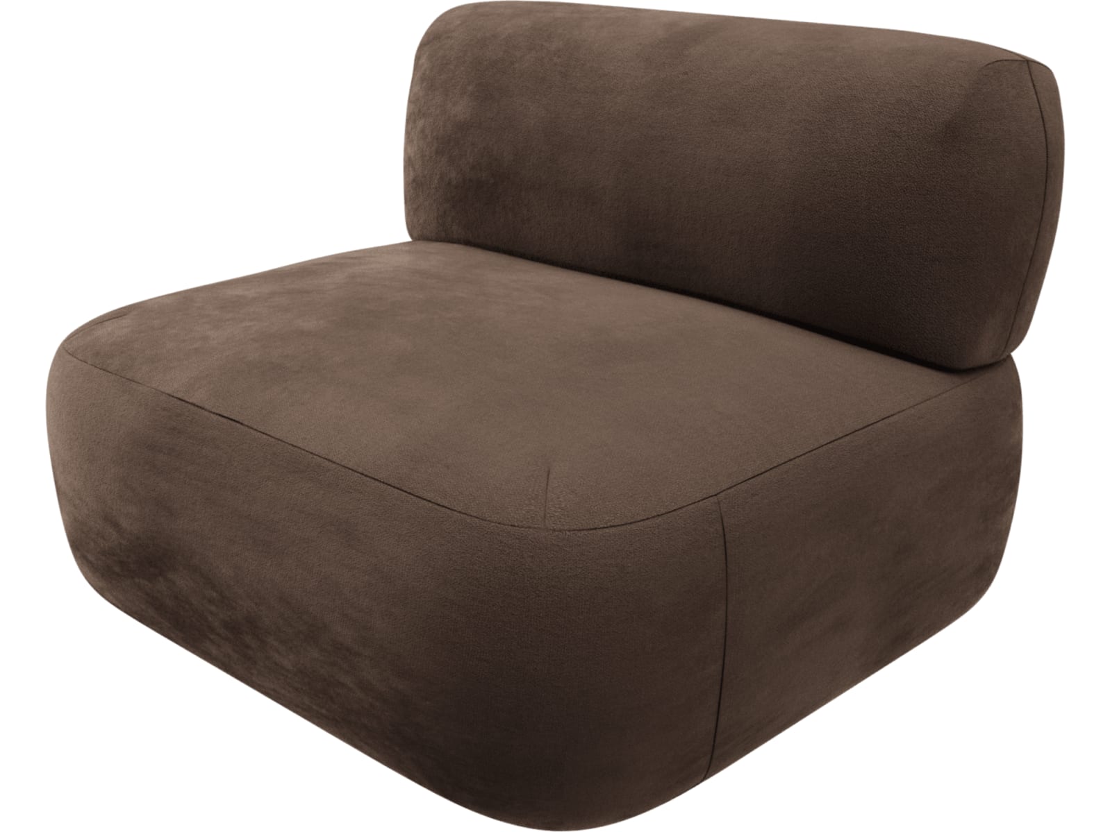 Beckett Muse Chocolate Sofa Module Armless color Muse Chocolate