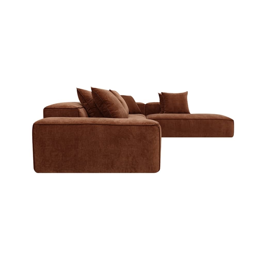 Riley Muse Rust Modular Sofa - Arm, 2x Armless, Corner, Right Terminal color Muse Rust