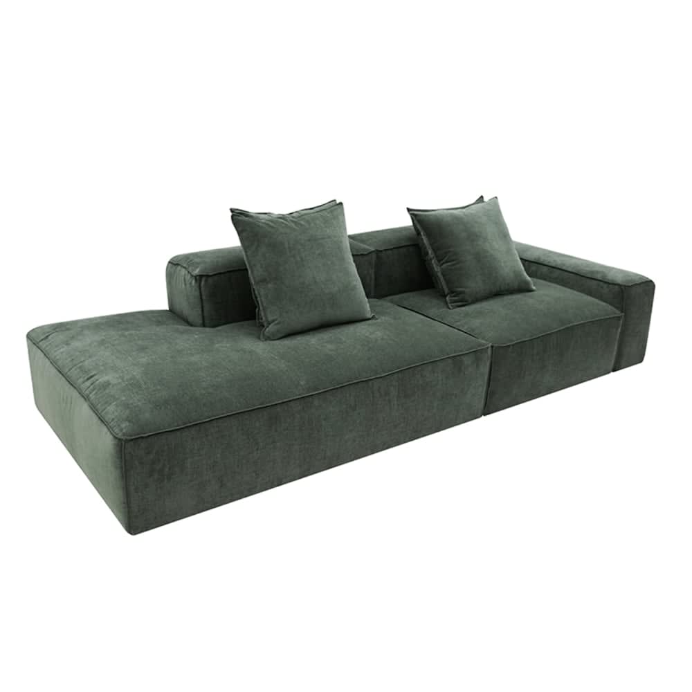 Riley Muse Forest Modular Sofa - 1x Arm, 1x Armless, 1x Left Terminal color Muse Forest