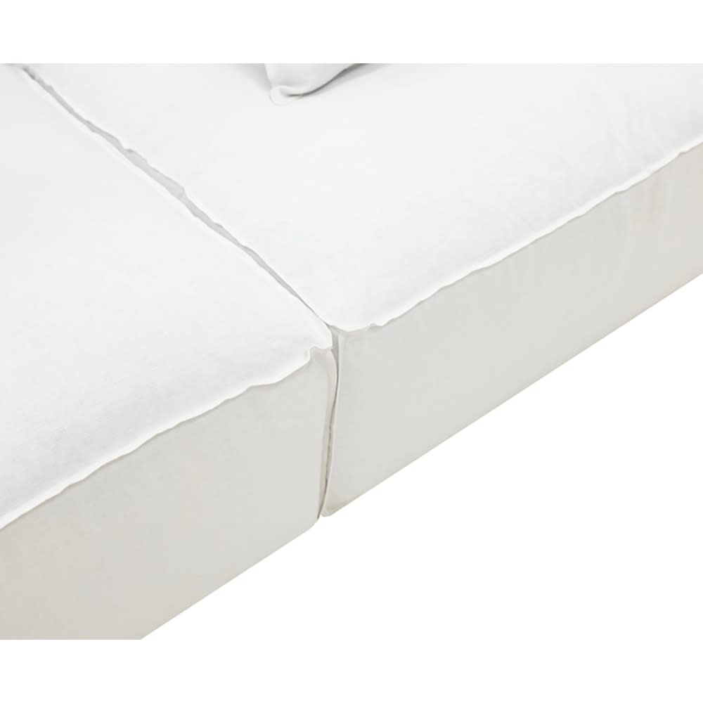 Riley Linen Pure White Modular Sofa - Arm, 2x Armless, Corner, Right Terminal color Linen Pure White