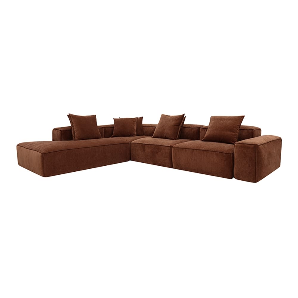 Riley Muse Rust Modular Sofa - Arm, 2x Armless, Corner, Left Terminal color Muse Rust