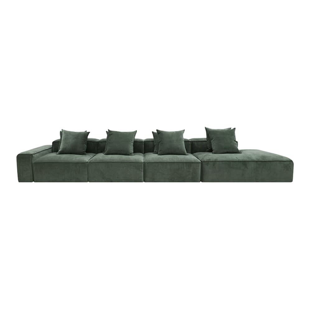 Riley Muse Forest Modular Sofa - 1x Arm, 3x Armless, 1x Right Terminal color Muse Forest