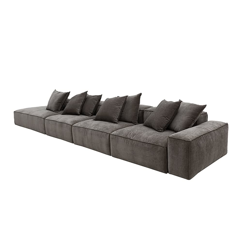 Riley Muse Mink Modular Sofa - 1x Arm, 3x Armless, 1x Left Terminal color Muse Mink