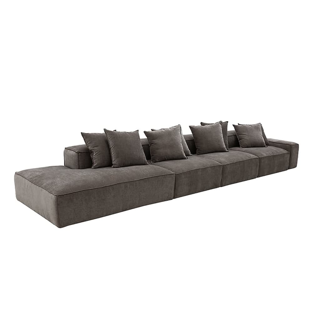 Riley Muse Mink Modular Sofa - 1x Arm, 3x Armless, 1x Left Terminal color Muse Mink