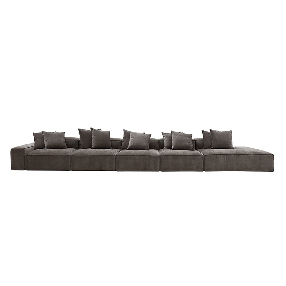Riley Muse Mink Modular Sofa - 1x Arm, 4x Armless, 1x Right Terminal color Muse Mink
