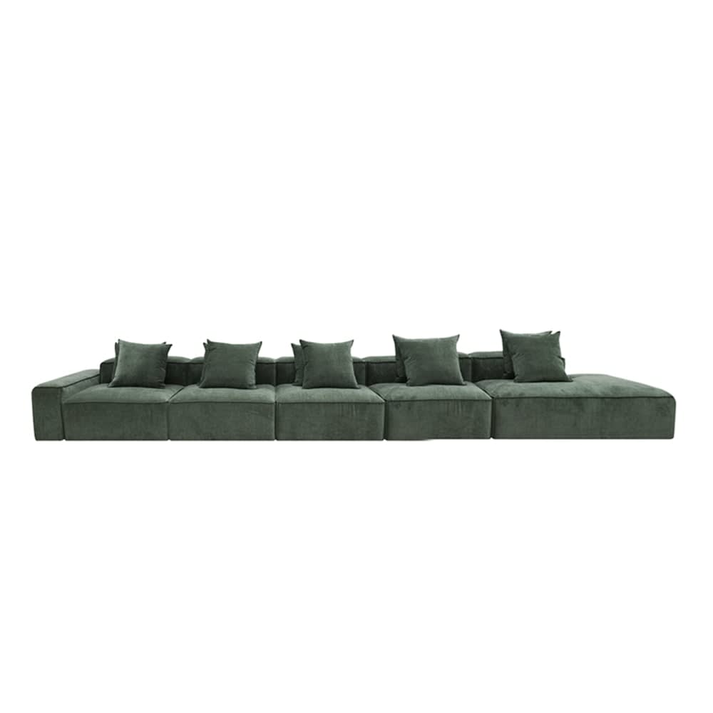 Riley Muse Forest Modular Sofa - 1x Arm, 4x Armless, 1x Right Terminal color Muse Forest