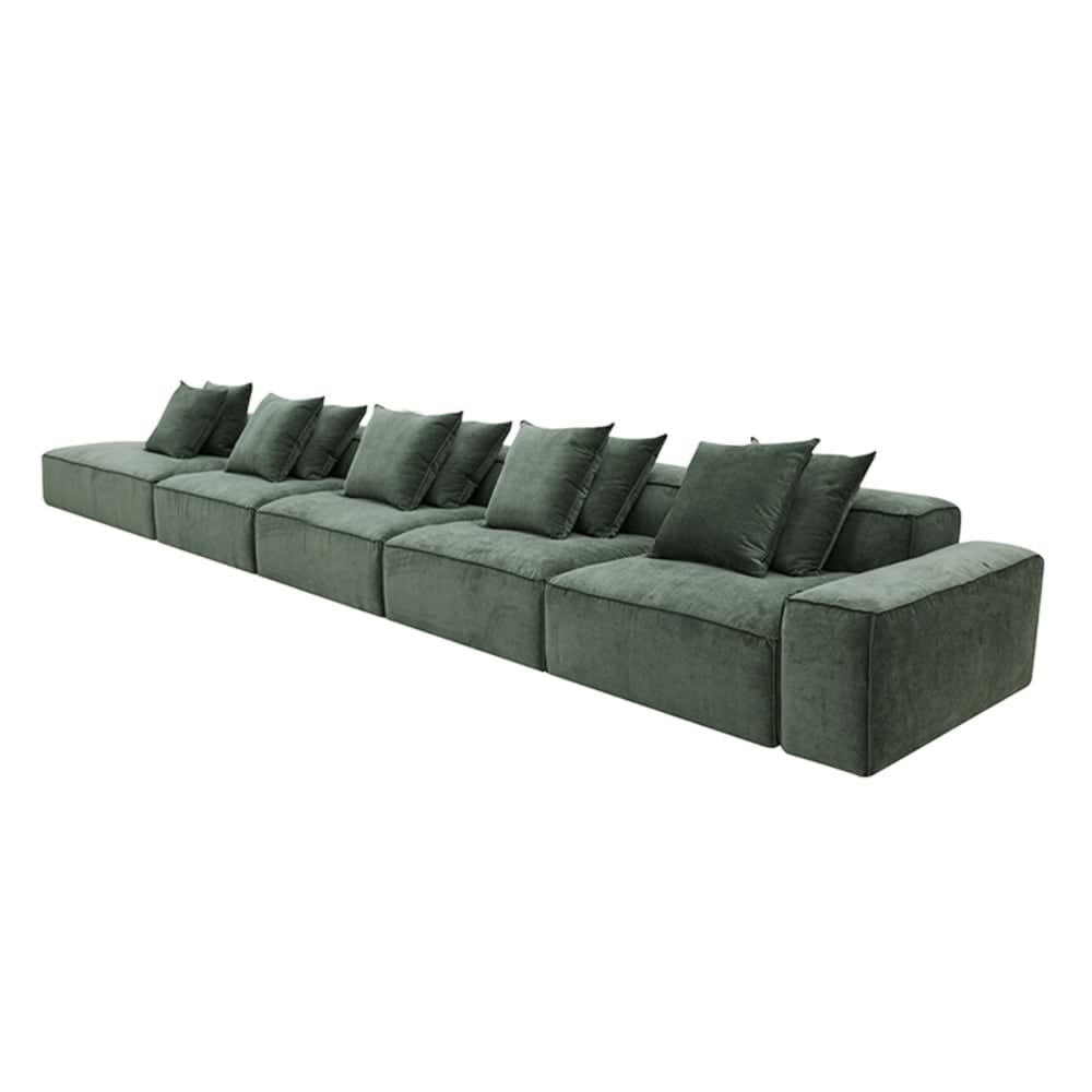 Riley Muse Forest Modular Sofa - 1x Arm, 4x Armless, 1x Left Terminal color Muse Forest