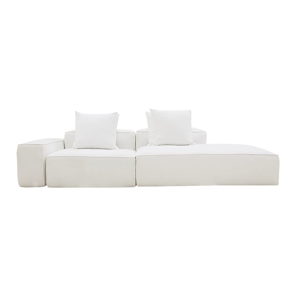 Riley Muse Frost Modular Sofa - 1x Arm, 1x Armless, 1x Right Terminal color Muse Frost