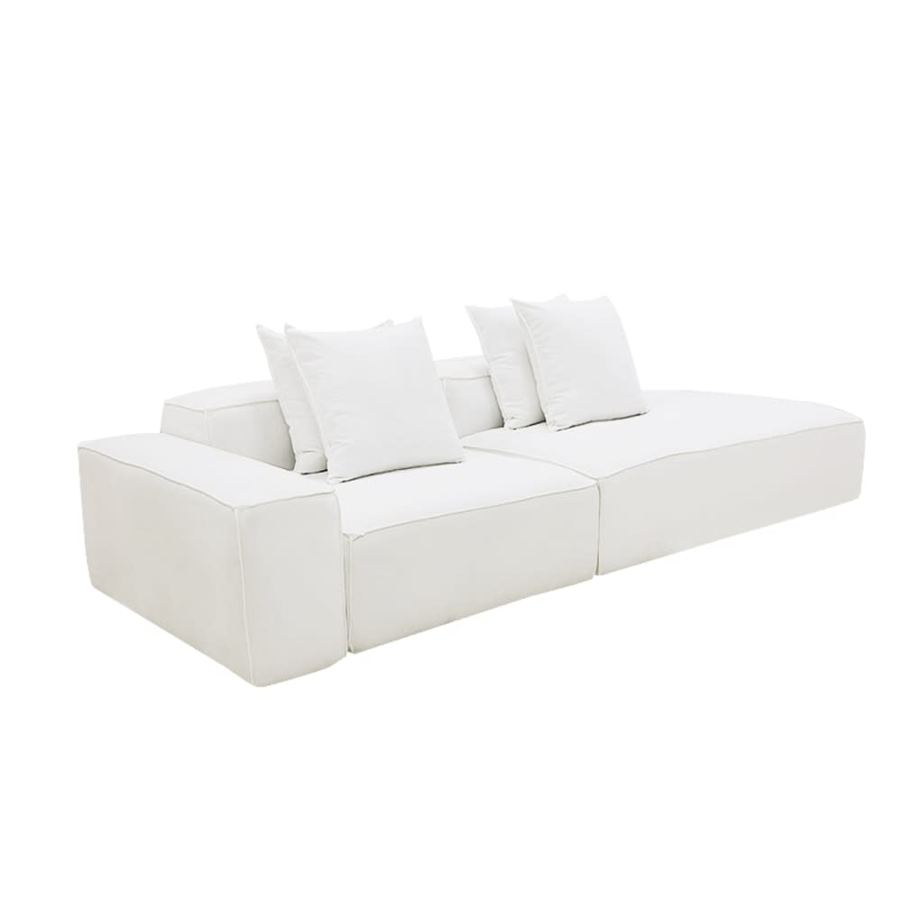 Riley Muse Frost Modular Sofa - 1x Arm, 1x Armless, 1x Right Terminal color Muse Frost