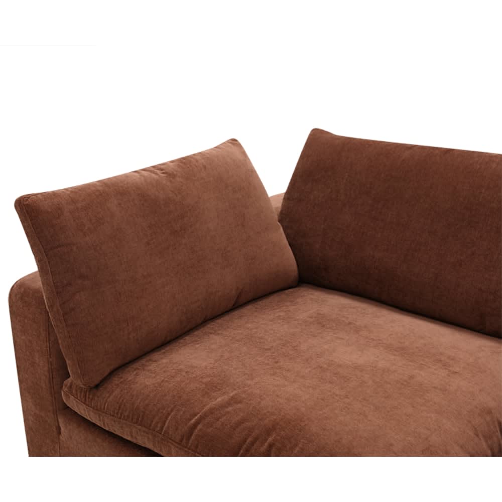 Cloud Deep Muse Rust Modular Sofa - 3 Seater Chaise color Muse Rust