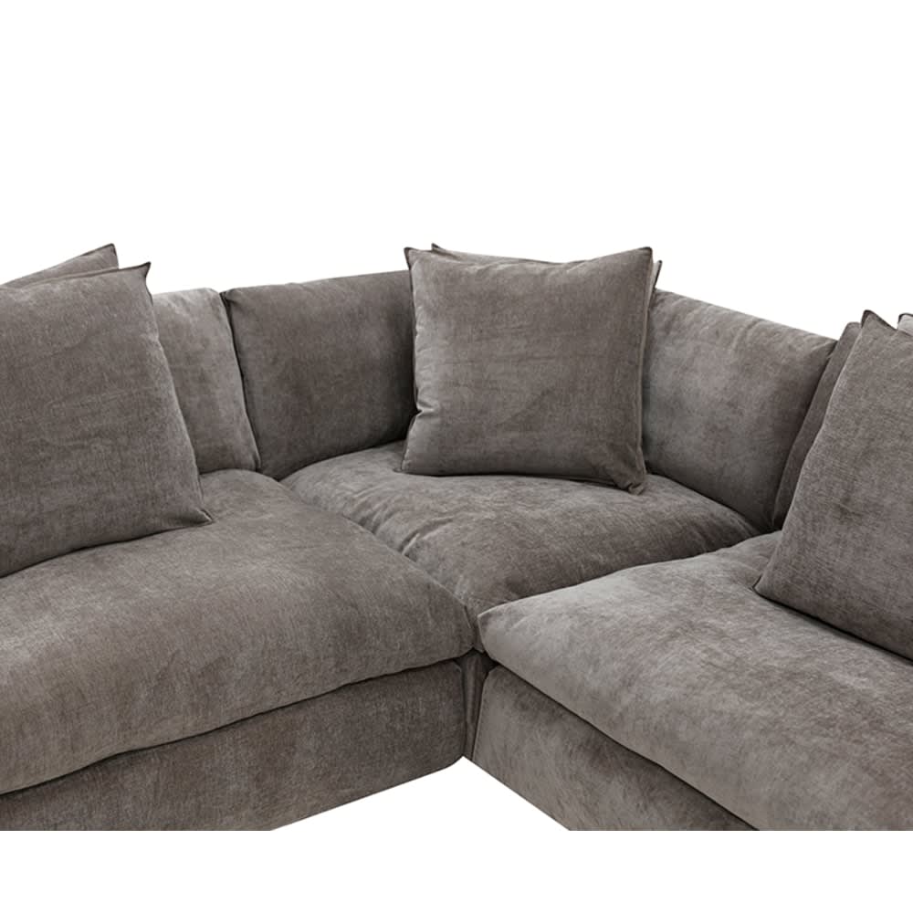 Tully Muse Mink Modular Sofa - 5 Piece color Muse Mink