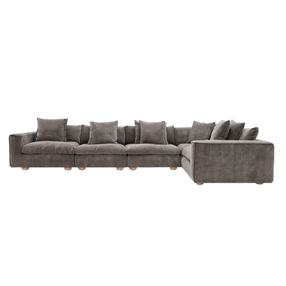 Tully Muse Mink Modular Sofa - 5 Piece color Muse Mink