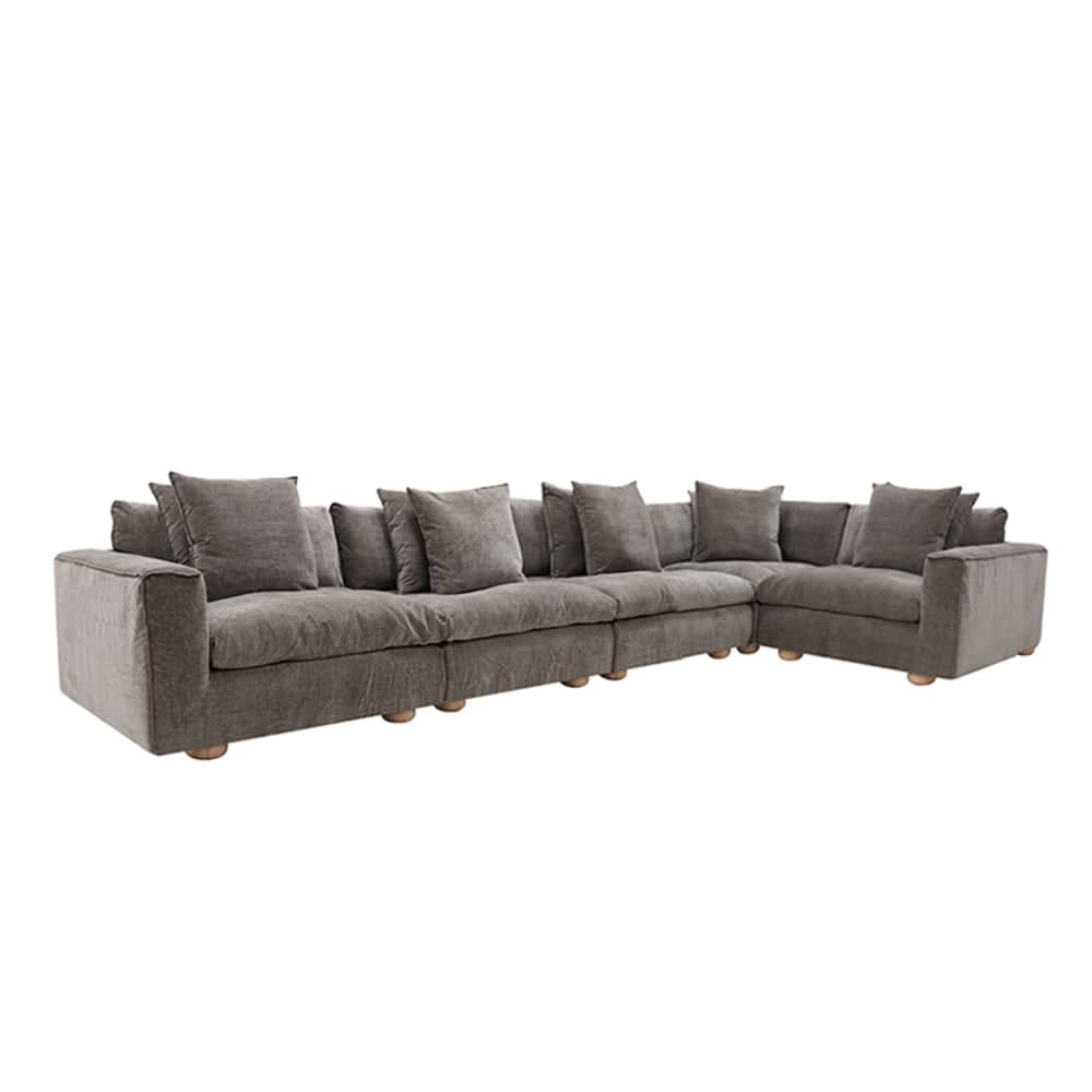 Tully Muse Mink Modular Sofa - 5 Piece color Muse Mink