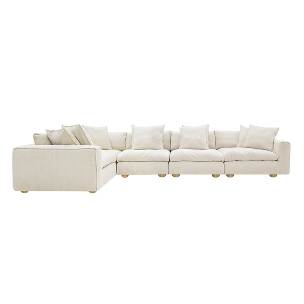 Tully Muse Flax Modular Sofa - 5 Piece color Muse Flax