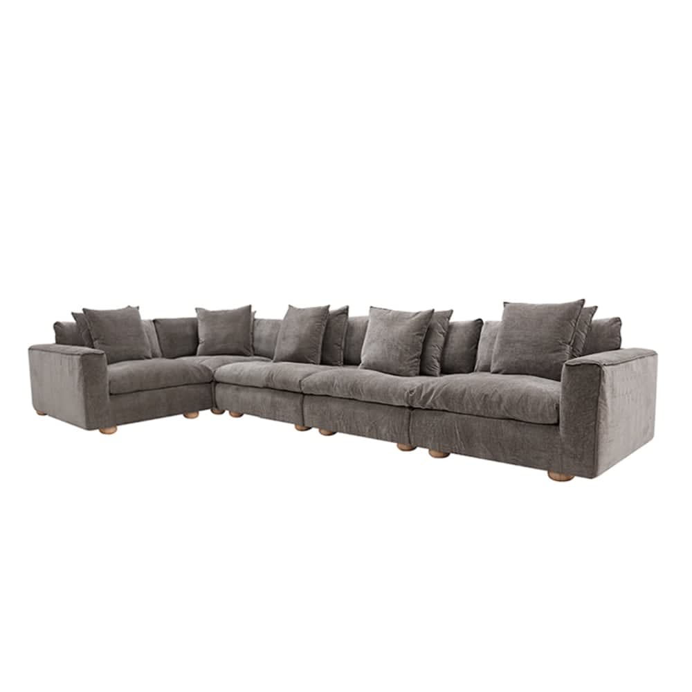Tully Muse Mink Modular Sofa - 5 Piece color Muse Mink