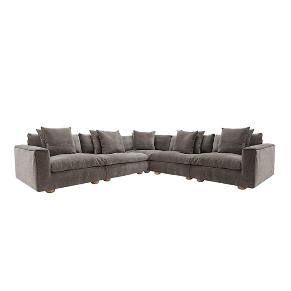 Tully Muse Mink Modular Sofa - 5 Piece color Muse Mink