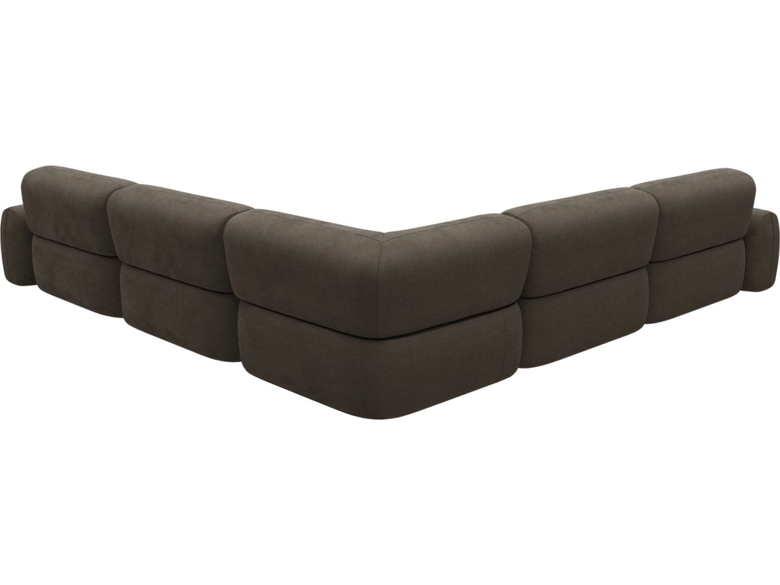 Beckett Muse Mink Modular Corner Sofa - 7 Piece color Muse Mink