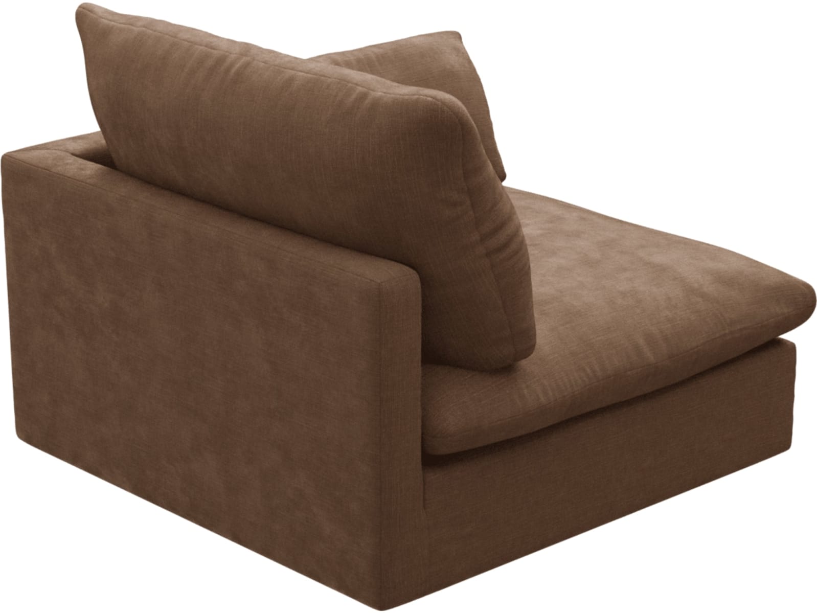 Willow Tribute Chestnut 1 Seat Right Arm Facing Sofa Module color Tribute Chestnut
