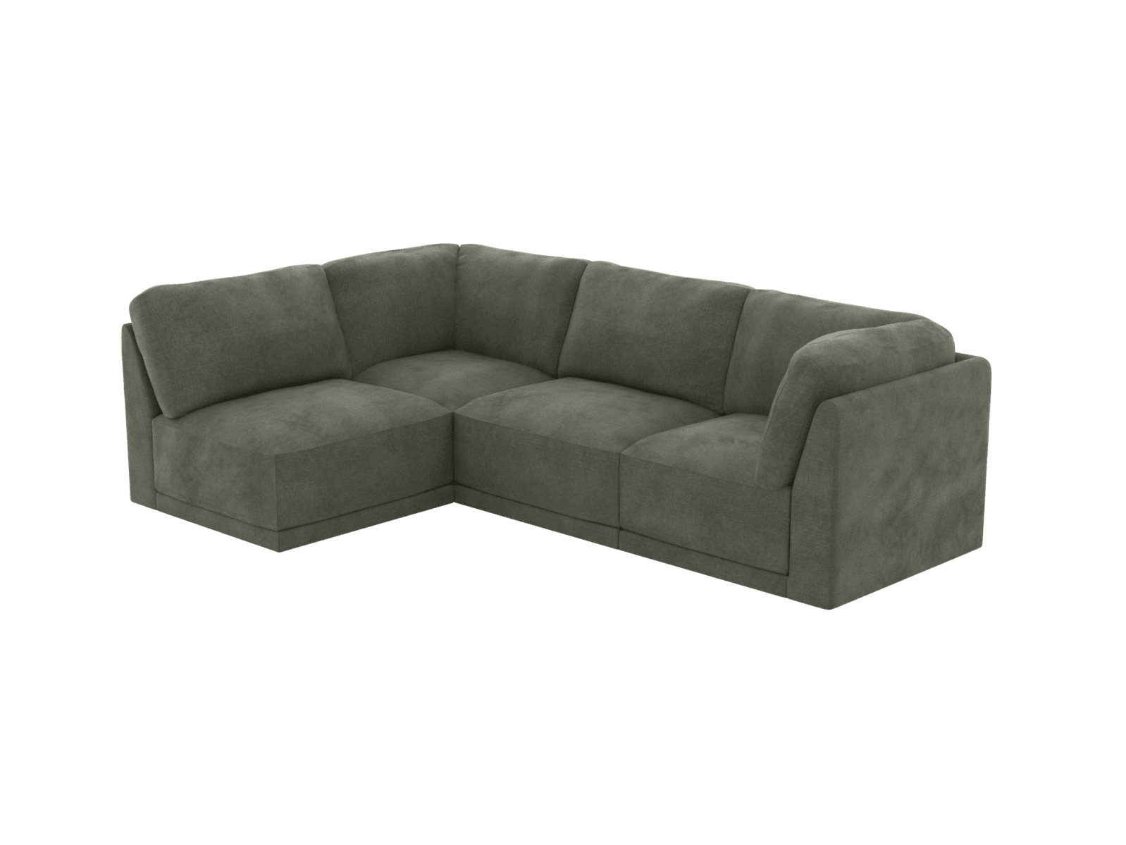 Emily Modular Sofa Tribute Dark Jade - 4 Piece color Tribute Dark Jade