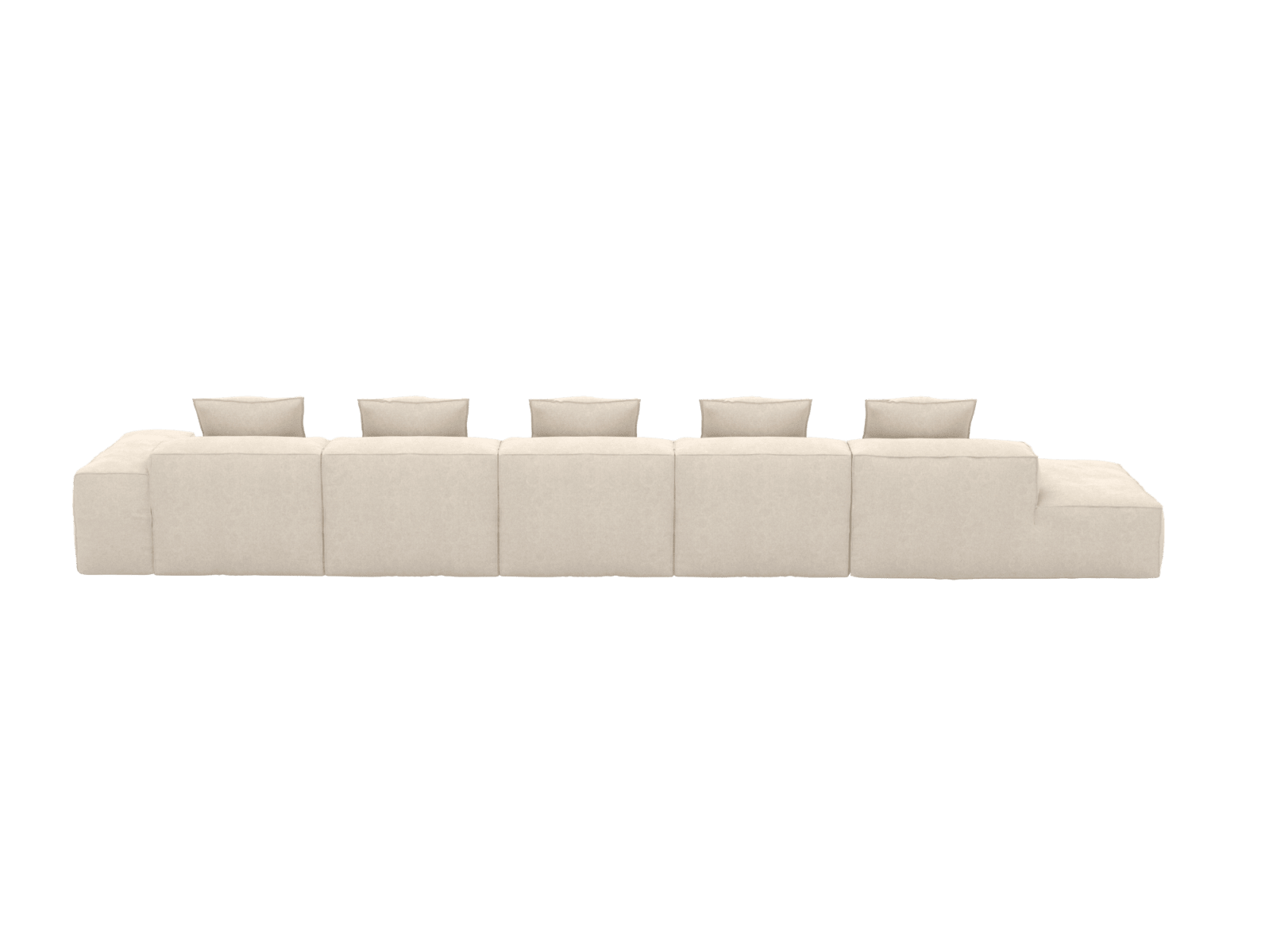 Riley Tribute Shell 6 Seater Terminal Left Modular Sofa color Tribute Shell