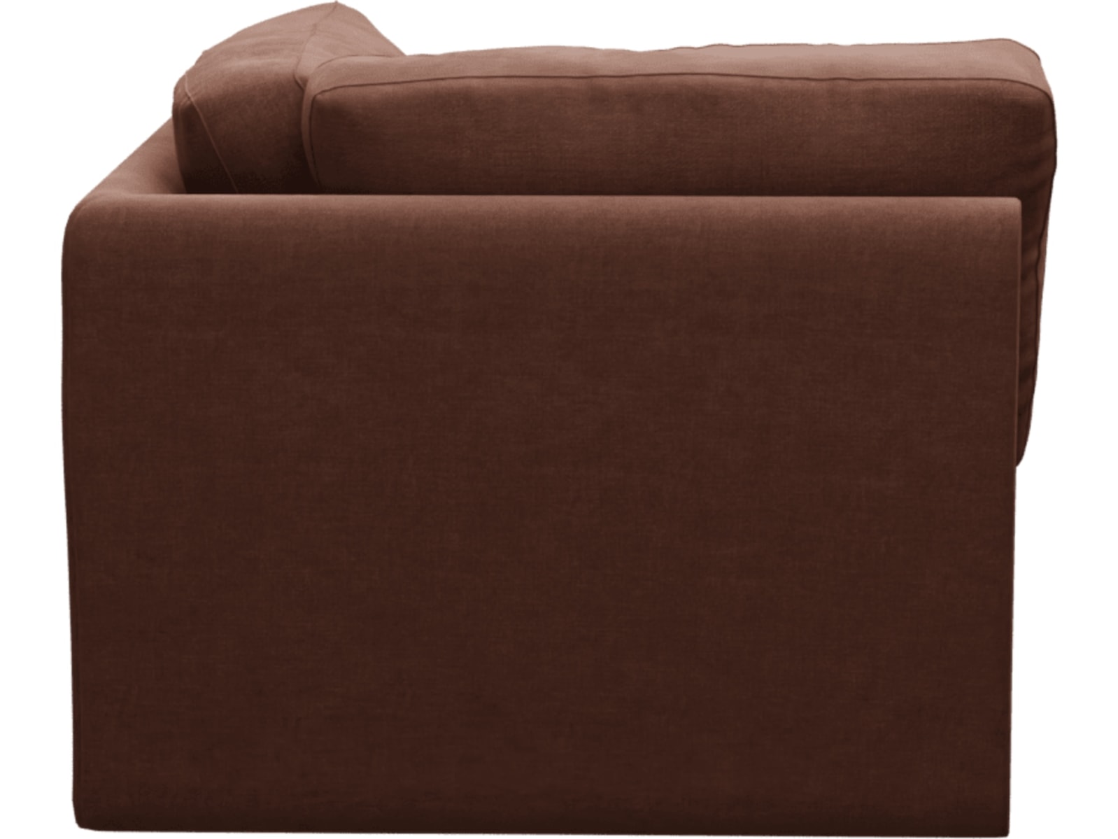 Monica Muse Rust Corner Sofa Chair Module color Muse Rust