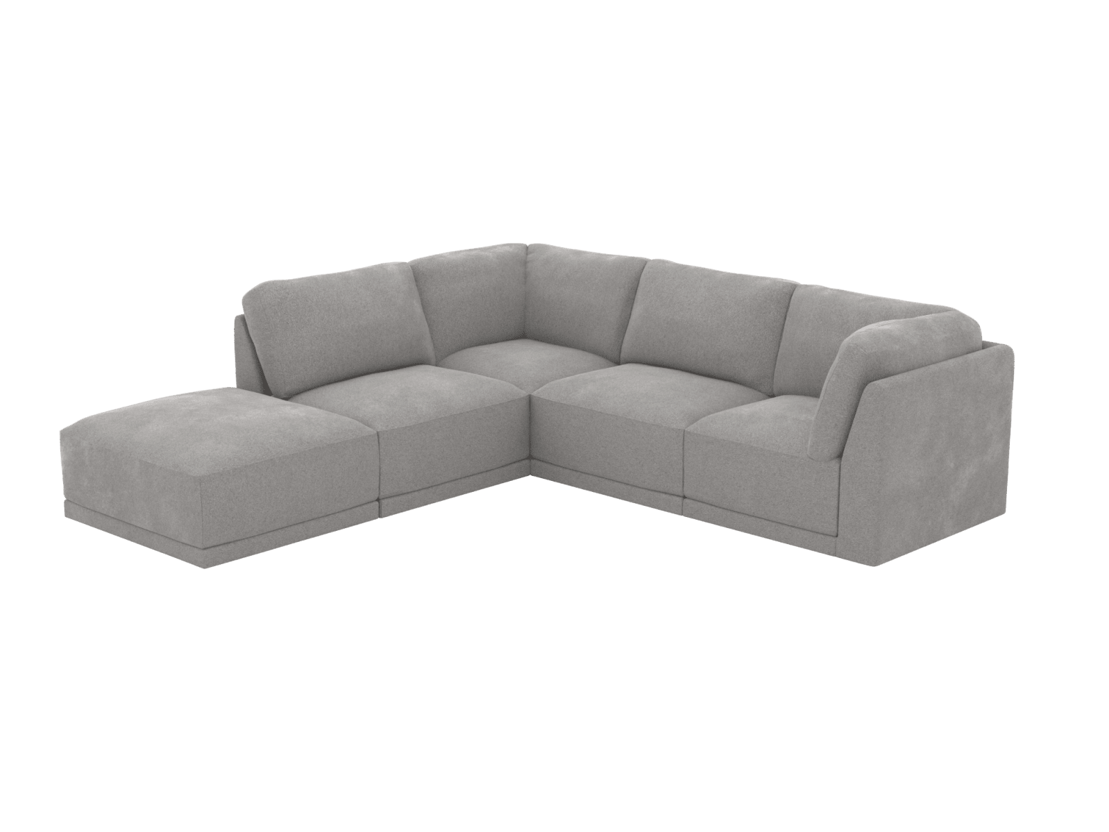 Emily Modular Sofa Toorak Pebble - 5 Piece color Toorak Pebble