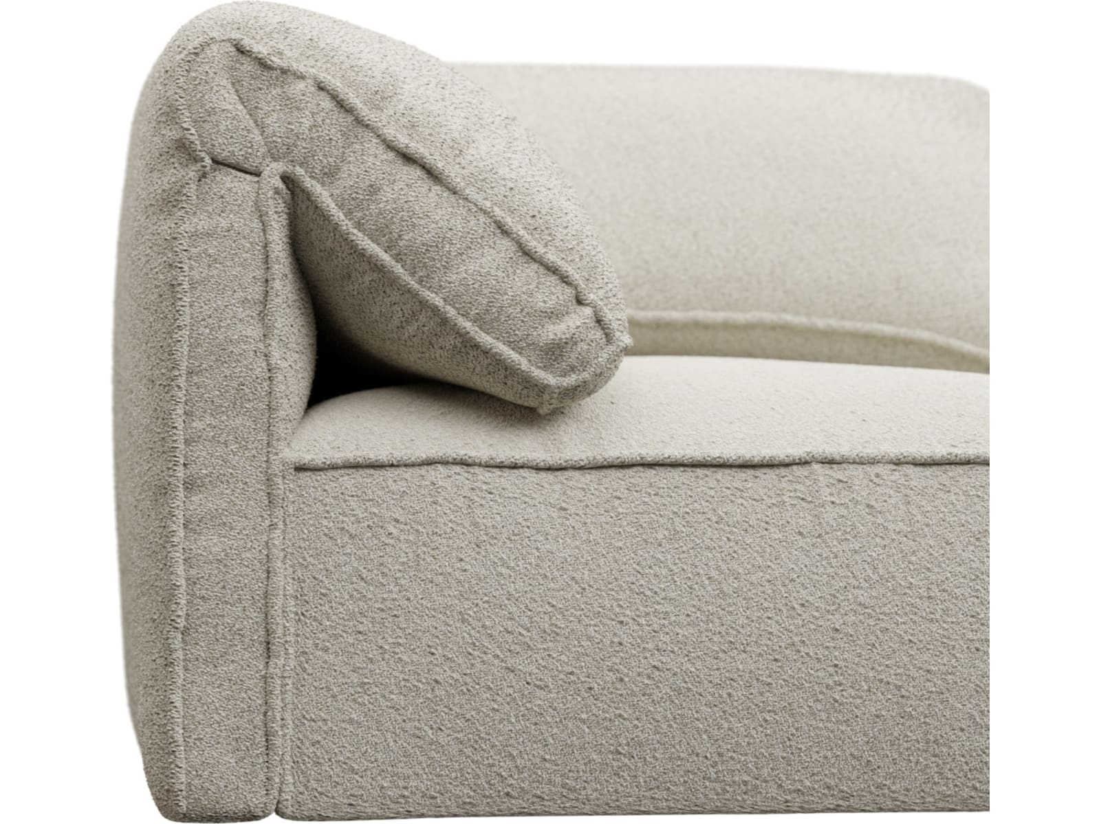 Kai Boucle Ivory Modular Sofa - 4 Seater color Boucle Ivory