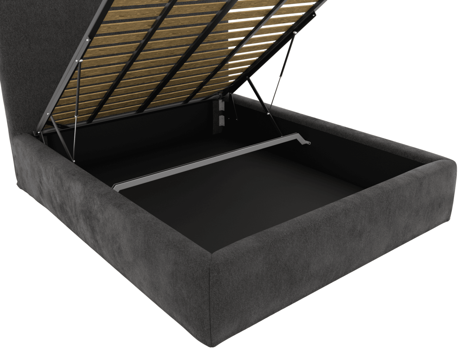 Willow Gas Lift Bed California Charcoal color California Charcoal