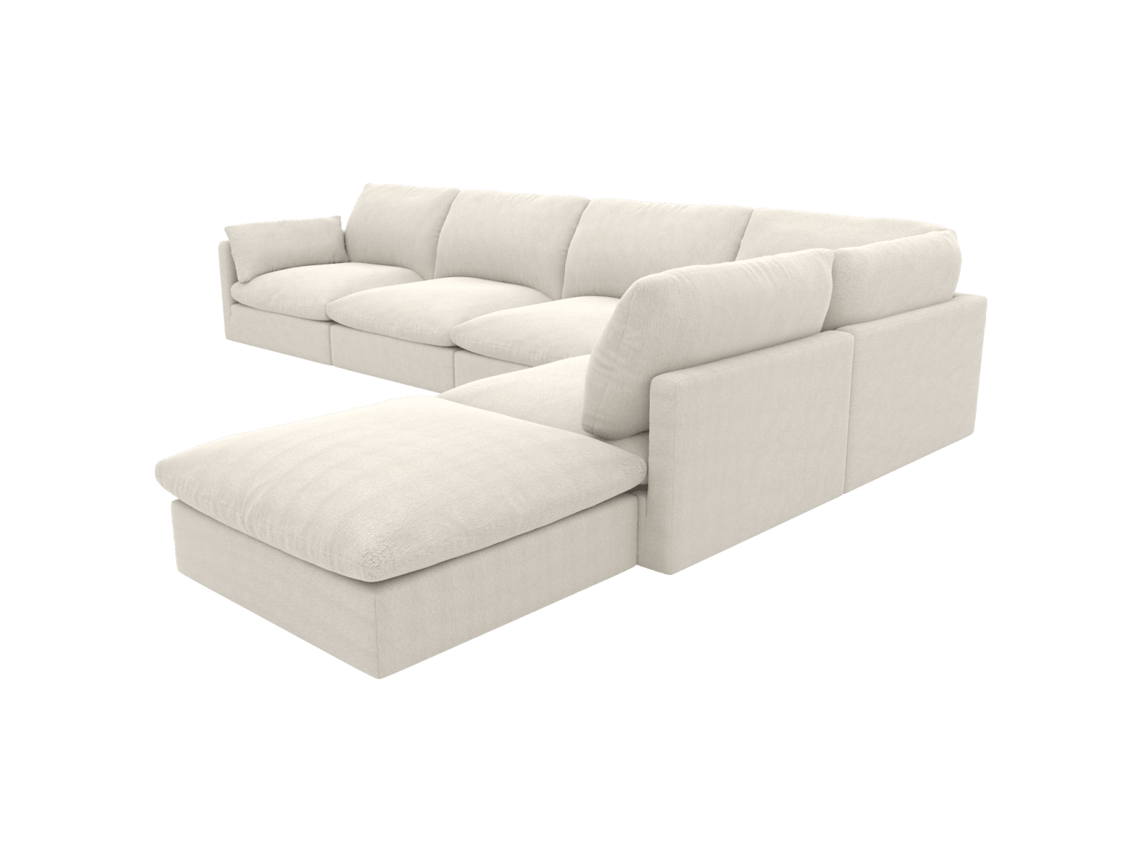 Willow California Ivory Modular Sofa - 6 Seater RAF Terminal color California Ivory