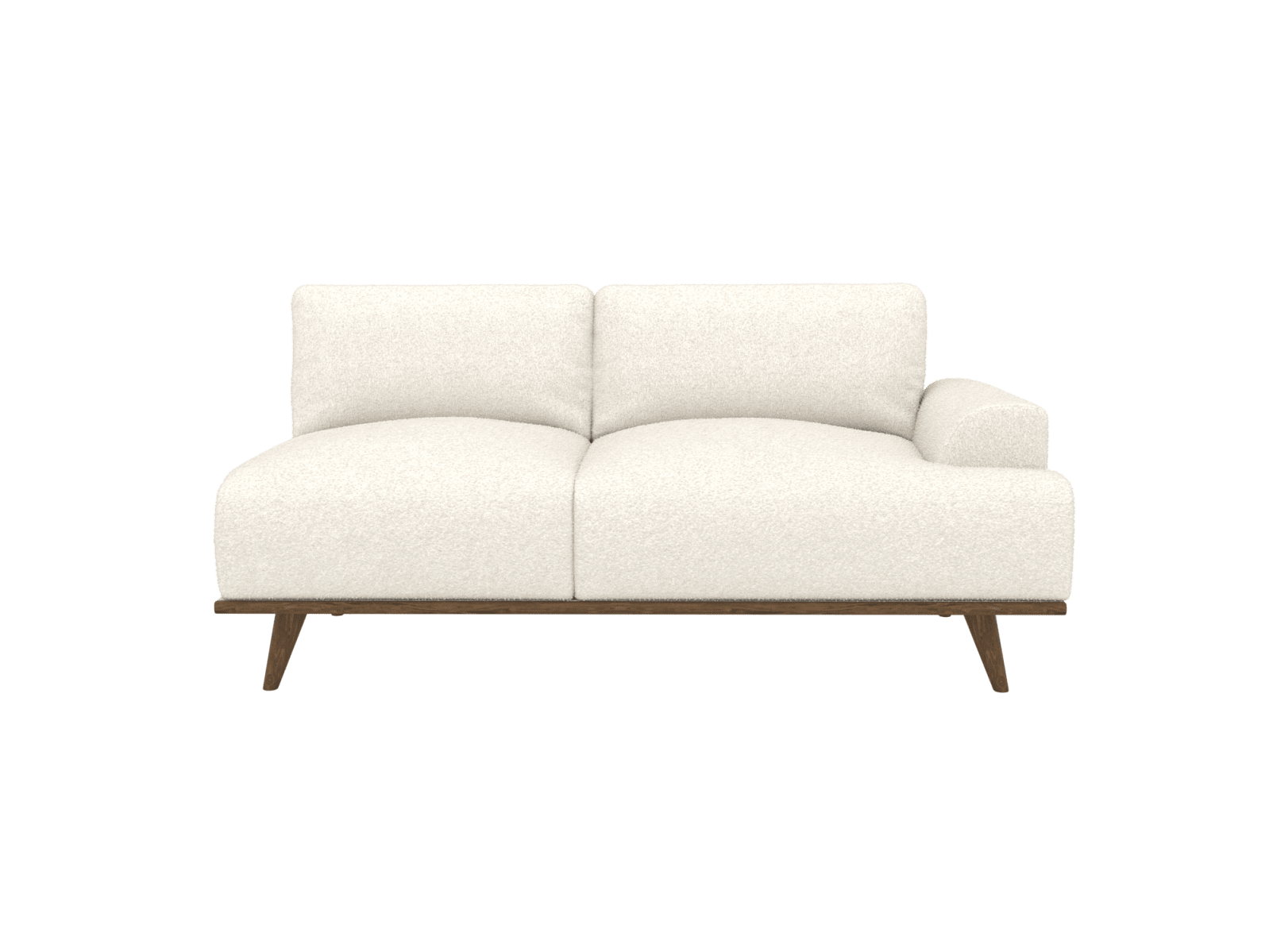 Dane Boucle Ivory 2 Seat Right Facing Sofa Module color Boucle Ivory