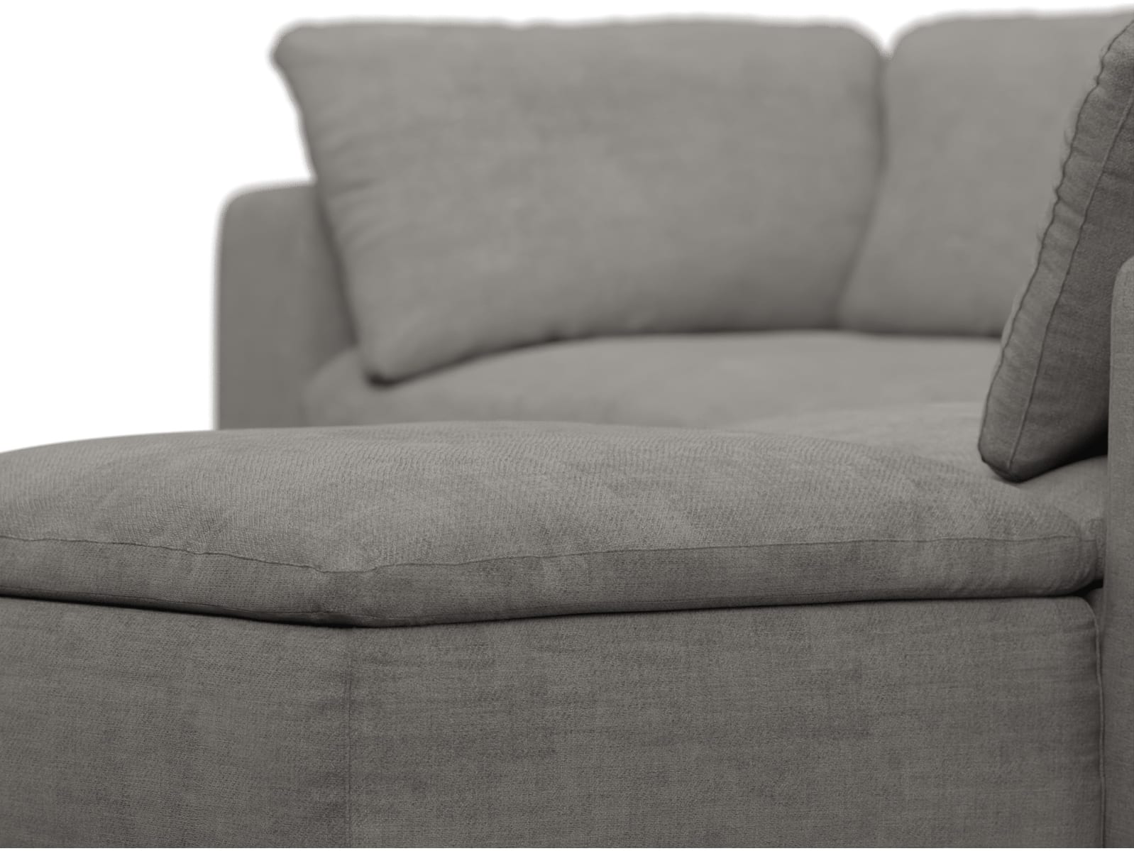 Cloud Deep Isla Soft Grey Modular Sofa - 5 Piece color Isla Soft Grey