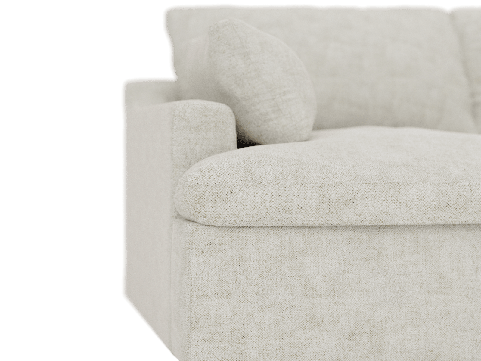 Retreat Avon Mineral Chaise Sofa - 3 Seater color Avon Mineral