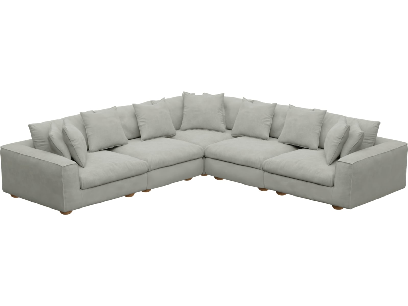 Tully Toorak Pebble Modular Sofa - 5 Piece color Toorak Pebble