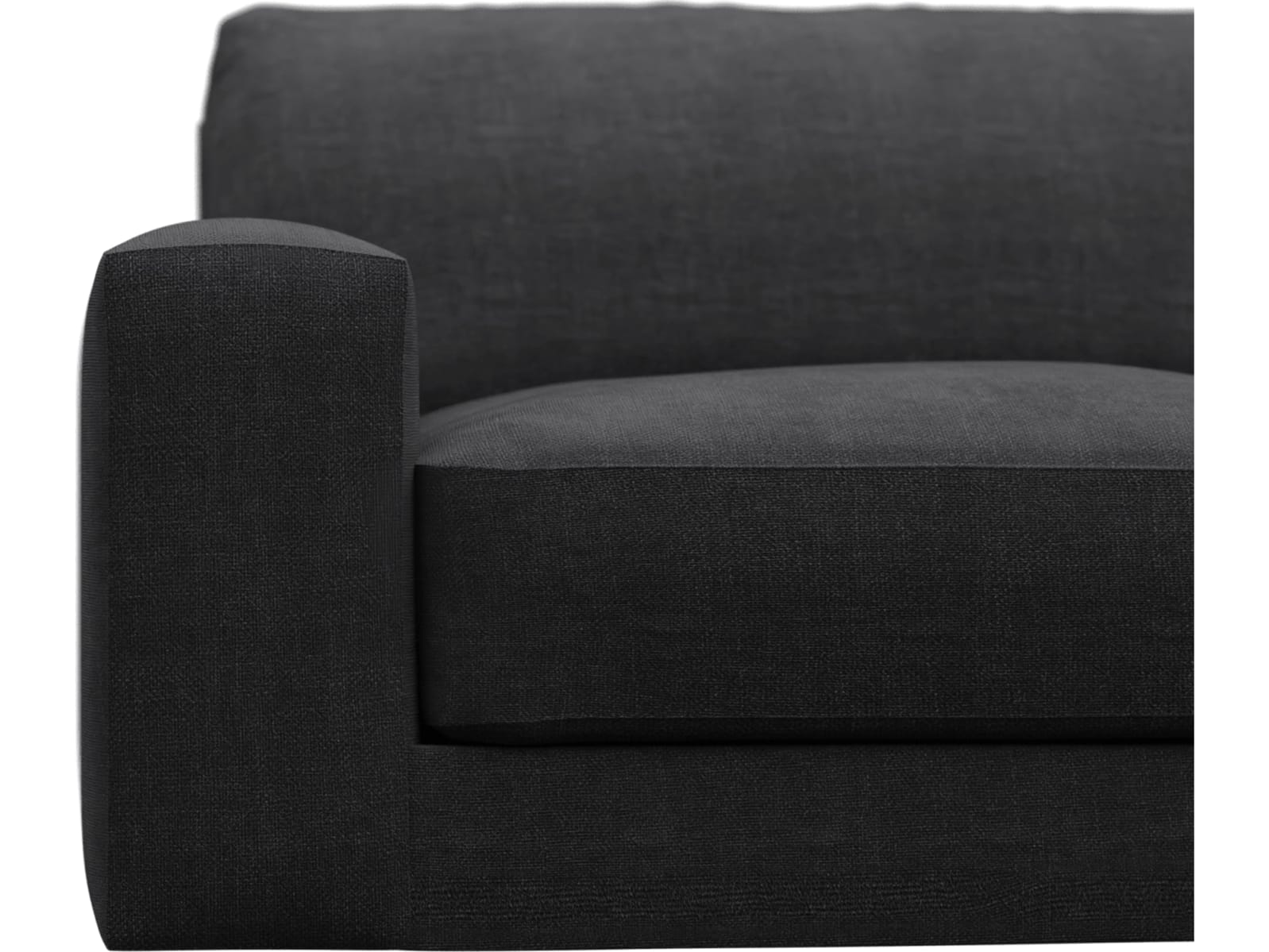 Monica Plaza Flint Grey Left Arm Facing Chair Module color Plaza Flint Grey