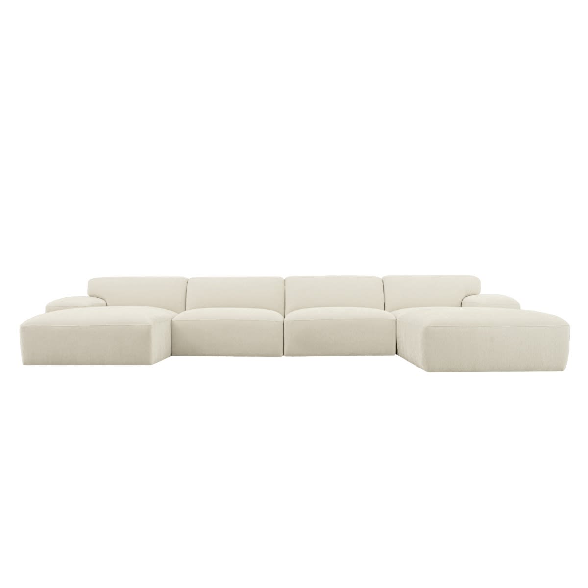 Copenhagen Alpine Mist Chaise Sofa - 5 Seater U Shaped Modular color Alpine Mist
