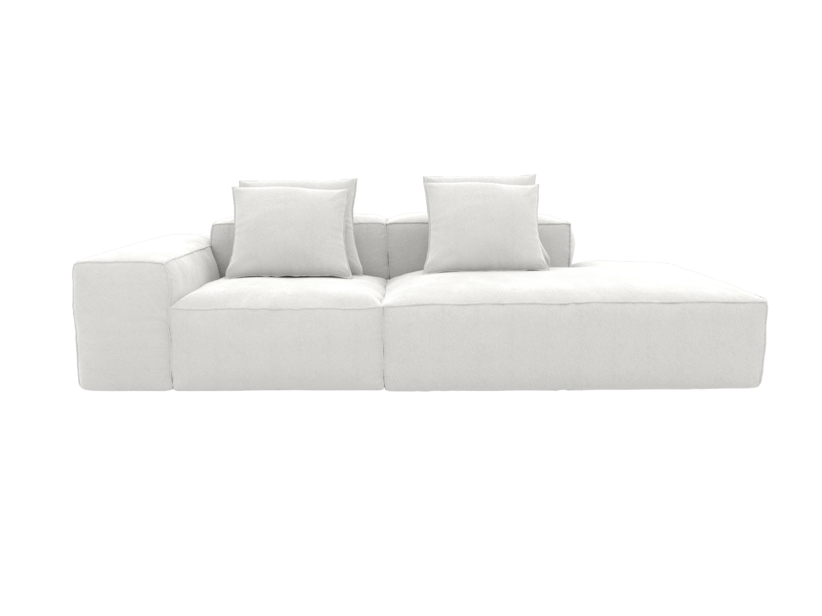 Riley Muse Frost 3 Seater Terminal Right Modular Sofa color Muse Frost