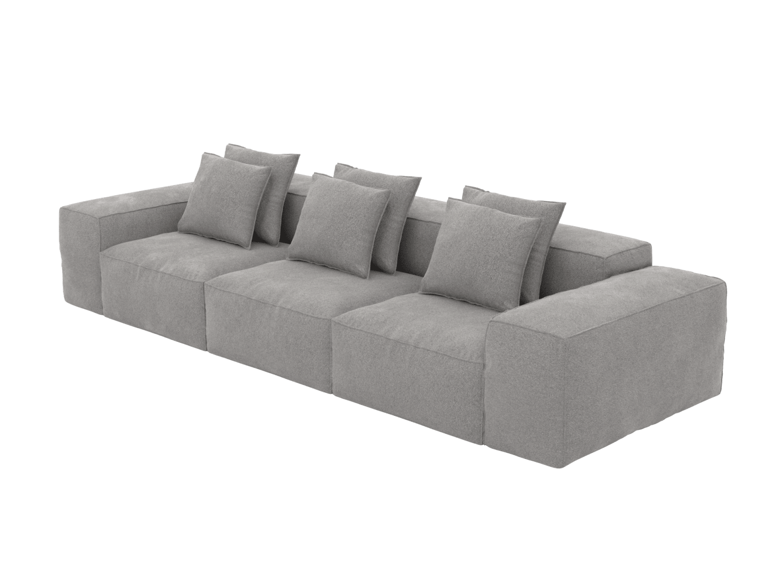 Riley Toorak Pebble 3 Seater Modular Sofa color Toorak Pebble