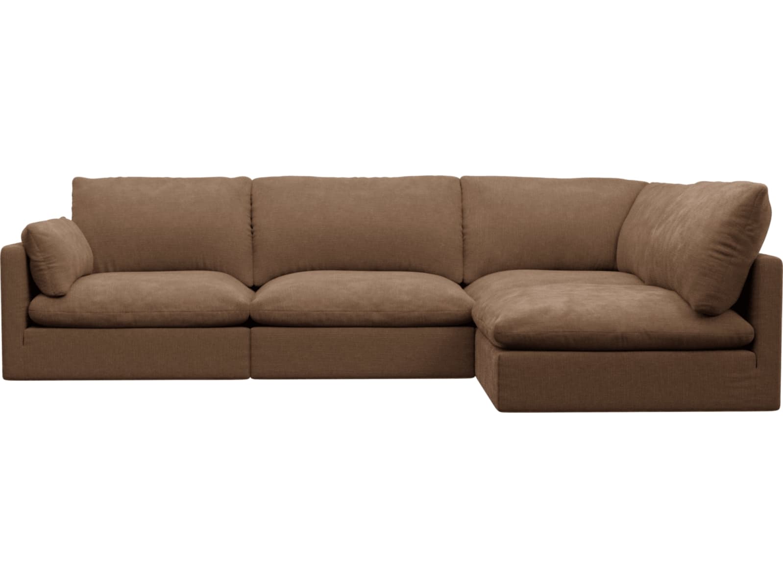 Willow Tribute Chestnut Corner Sofa - 4 Seater RAF Terminal color Tribute Chestnut