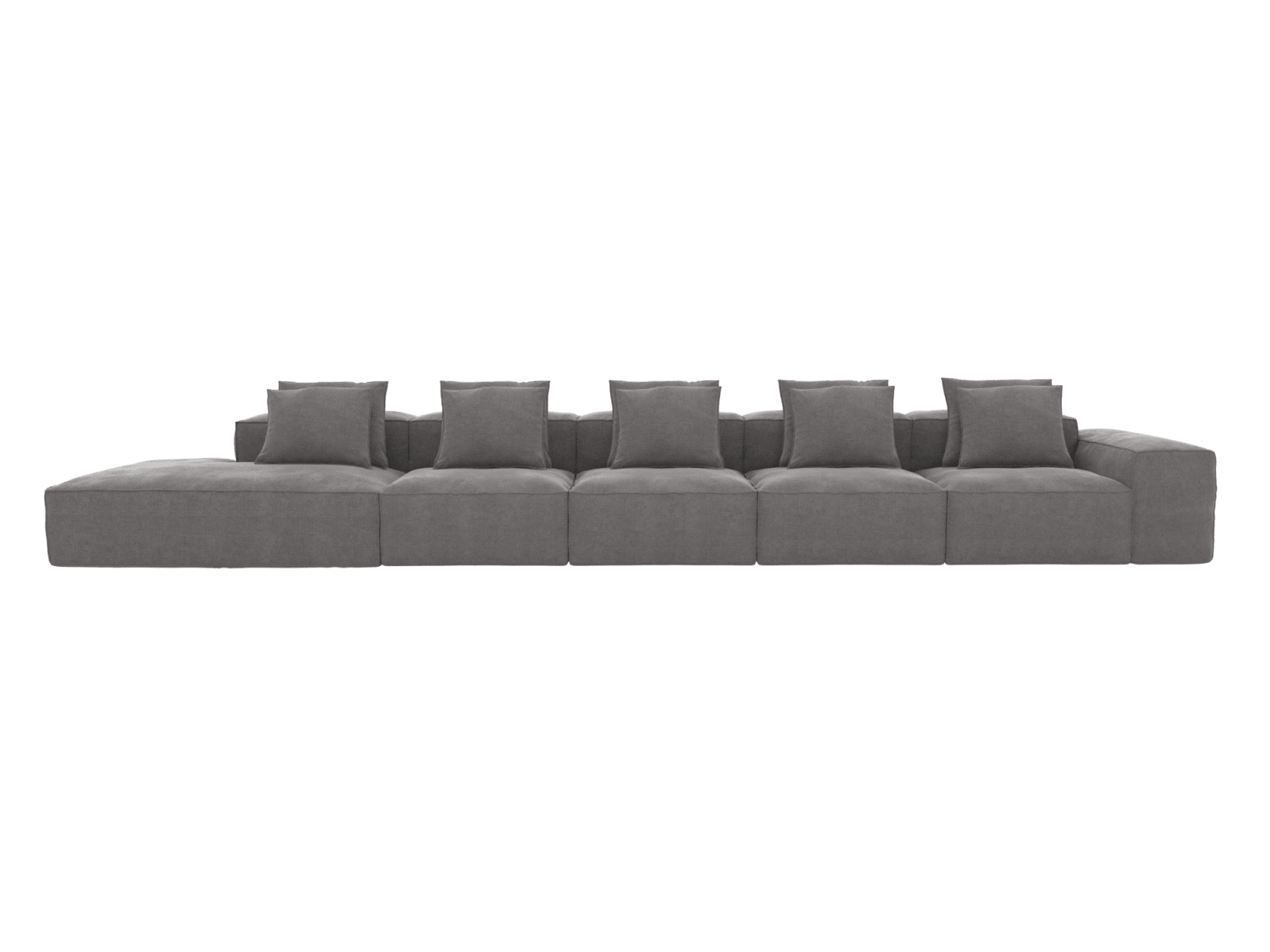 Riley Tribute Storm 6 Seater Terminal Left Modular Sofa color Tribute Storm