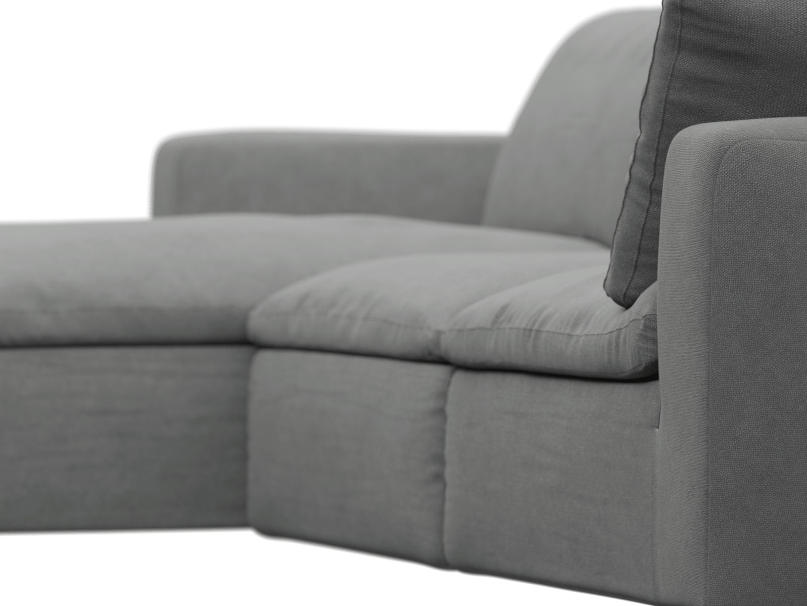 Cloud Deep Maya Flint Modular Sofa - 3 Seater Chaise color Maya Flint