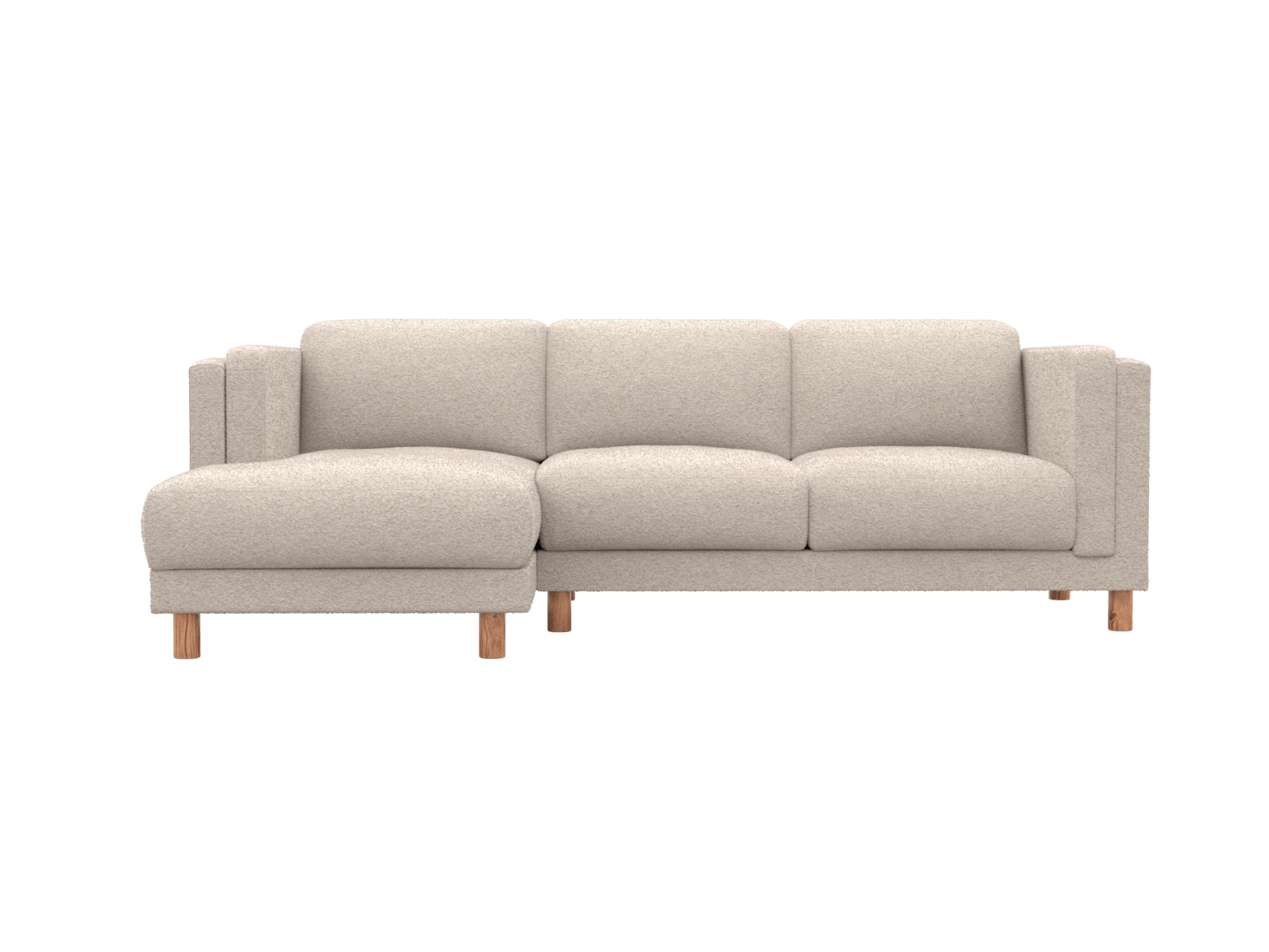 Hayes Boucle Pumice Chaise Sofa - 3 Seater color Boucle Pumice