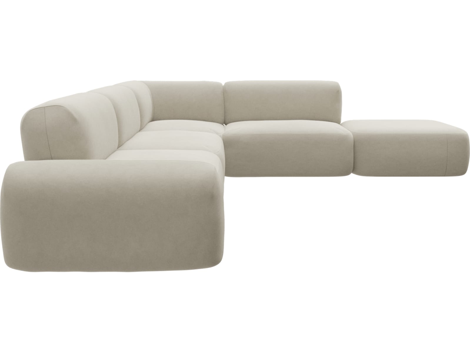 Beckett Muse Flax Modular Sofa - 6 Piece color Muse Flax