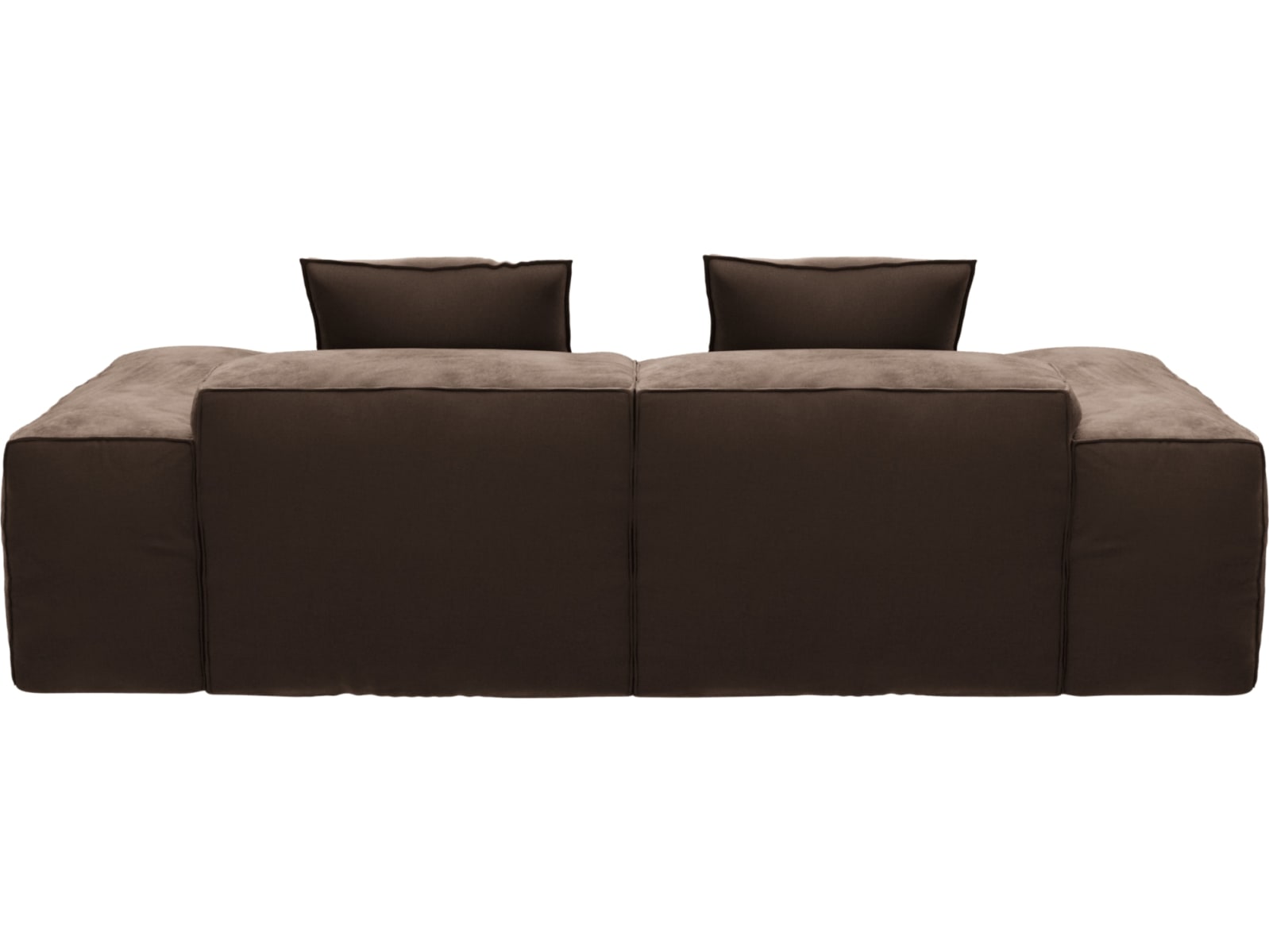 Riley Muse Chocolate Modular Sofa - 2 Seater Chaise color Muse Chocolate