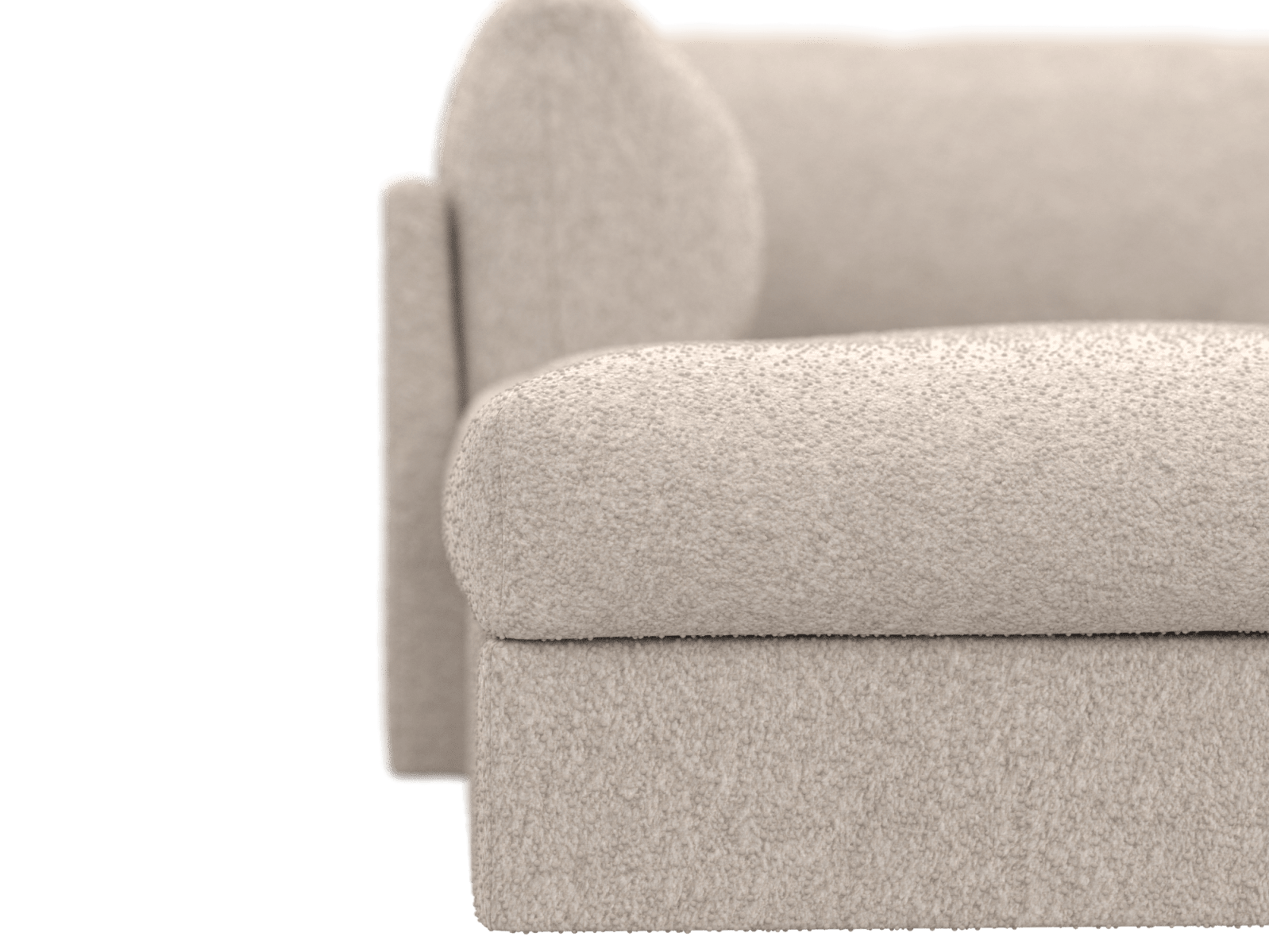 Finley Boucle Pumice Modular Sofa - 3 Seater and Ottoman color Boucle Pumice