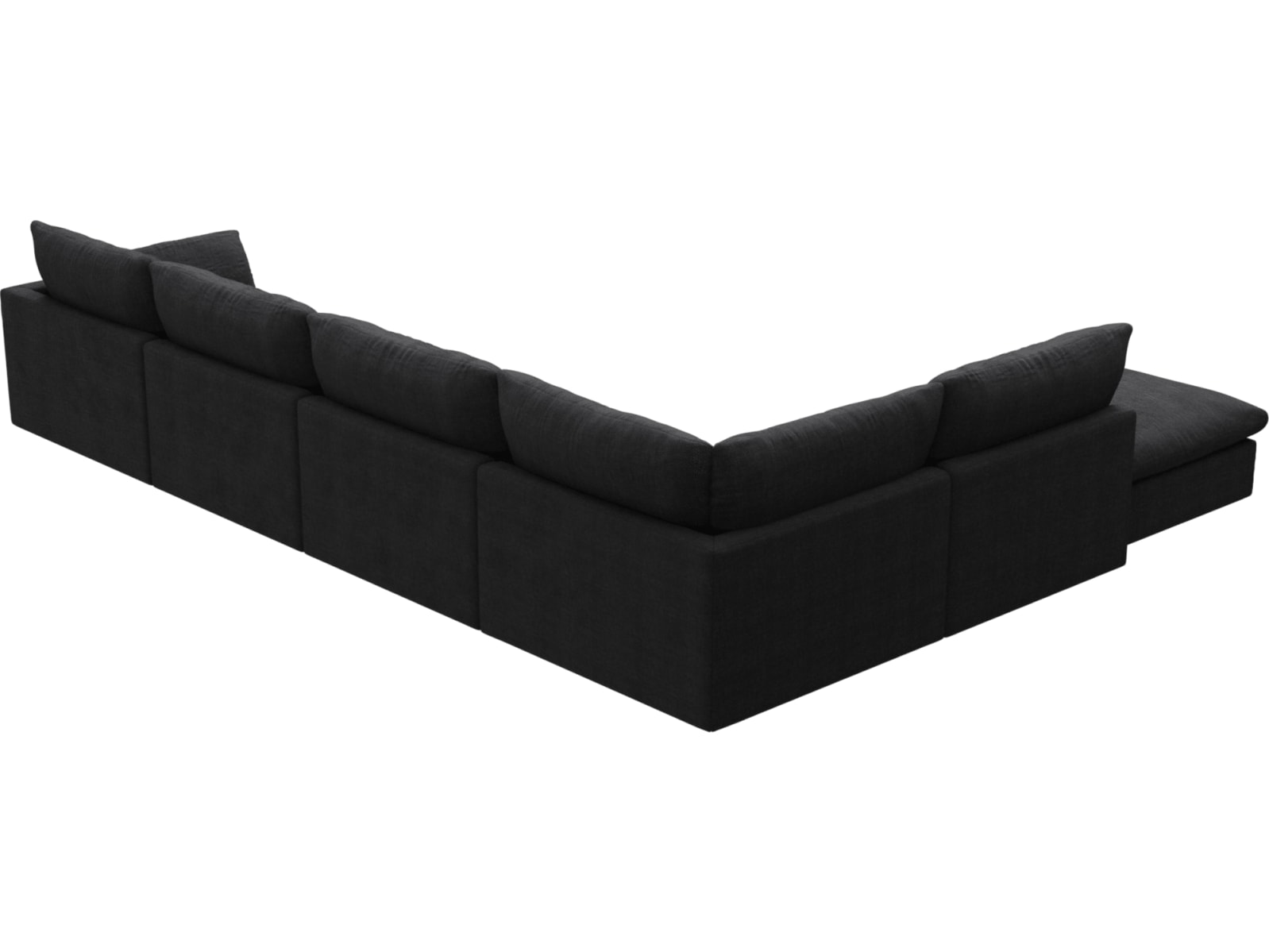 Willow Plaza Flint Grey Modular Sofa - 6 Seater LAF Terminal color Plaza Flint Grey