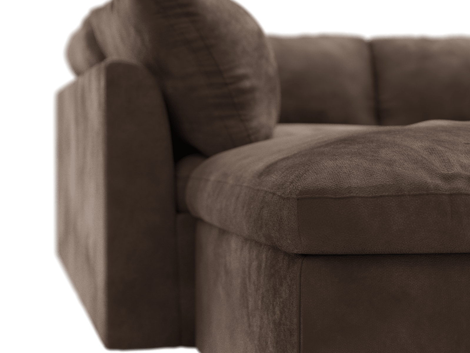 Retreat Muse Chocolate Modular Sofa - 6 Seater LAF Terminal color Muse Chocolate