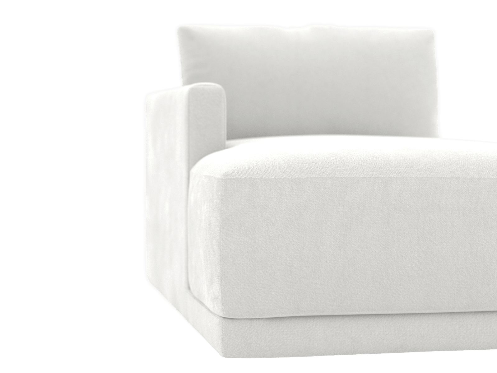 Haven Muse Frost Left Arm Facing Chaise Sofa Module color Muse Frost